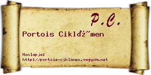 Portois Ciklámen névjegykártya